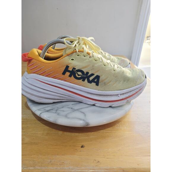 Hoka One One Womens Bondi X 1113513 YPRY Orange Running Shoes Sneakers Size 10.5 - Picture 2 of 9